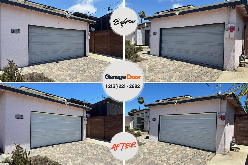 Before and after: garage door repair Moses Lake North, WA